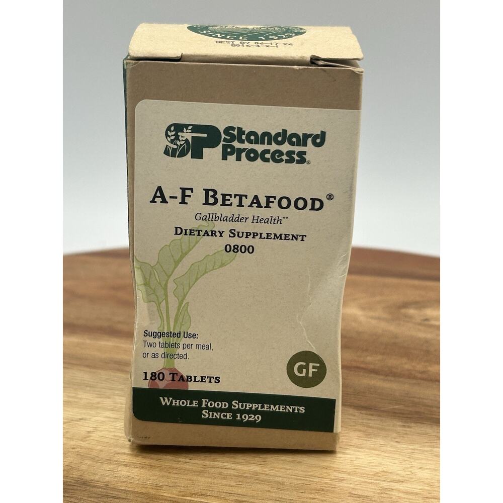 Standard Process A-F Betafood 180 Tablets Gallbladder Health New Sealed